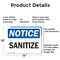Signmission Sanitize, 14 in W x Rectangle, Aluminum OS-2PACK-NS-A-1014-L-18237 - alternate 6